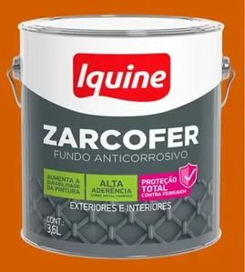 Fundo Anticorrosivo Zarcofer Laranja Iquine Fundo Anticorrosivo Zarcofer Laranja 3,6L Iquine