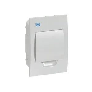 Quadro Distribuição Embutir 6 Disjuntores sem Barramento Weg Quadro PVC Disjuntor Embutir sem Barramento para 6 Disjuntores Branco
