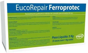 Primer Protetivo para Armaduras Eucorepair Ferroprotec Viapol Primer Armaduras Eucorep Ferroprotec 5kg Viapol Lajes e Telhados