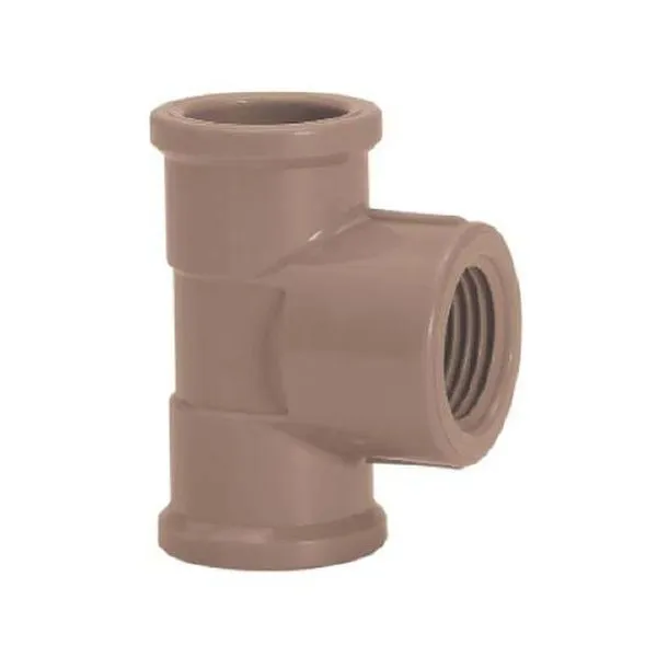 Tee Liso Rosca 90º 25mm X 3-4'' Pvc Pn 750 Kpa - Amanco