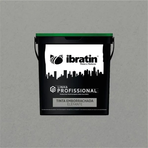 Tinta Acrílica Fosco Emborrachada PRO 3,6L Ibratin Tinta Acrílica Fosco Emborrachada PRO Elefante 3,6L Ibratin