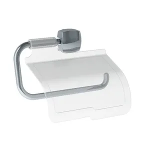 Porta Papel Higiênico Florença Plástico com Tampa Valeplast Porta Papel Higiênico Florença com Tampa Cromado