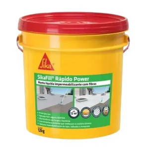 Manta Liquida Impermeabilizante Sikafill Rápido Power Cinza Sika MANTA LIQUIDA SIKAFILL RAPIDO PW CZ 12KG LAJES E TELHADOS