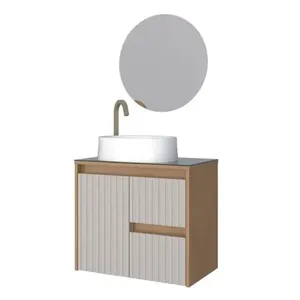 Kit Gabinete para Banheiro Kyoto Jequitiba/Nude 62cm Cozimax Kit Gabinete para Banheiro Kyoto Jequitiba/Nude 62cm