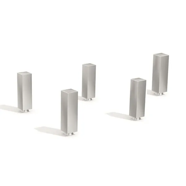Kit com 5 Pés de Cozinha Plástico Kappesberg Kit 5 pés de cozinha cromado plástico