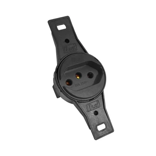 Tomada para Condulete 2P+T 20A Redonda B.Lux Tomada para Condulete 2P+T 20A/250V Preta Redonda