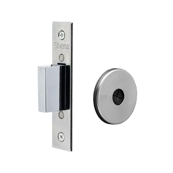 Trava de Segurança Externa Roseta Redonda Dupla Tetra Inox Silvana Trava de Segurança Externa Roseta Redonda Dupla Tetra Inox