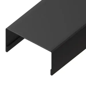 Perfil Guia Inferior Fit Eucatex Perfil Guia Inferior Preto Liso Fit 300cm