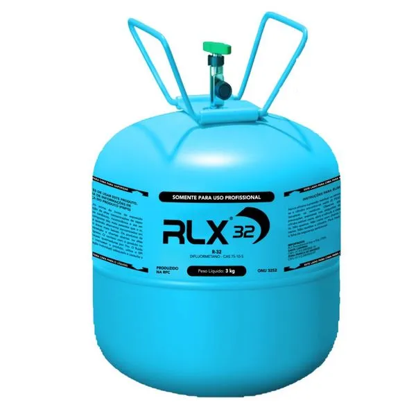 Gás Refrigerante R32 Cilindro de 3Kg com Válvula e Manopla RLX Gás Refrigerante R32 Cilindro de 3Kg com Válvula e Manopla