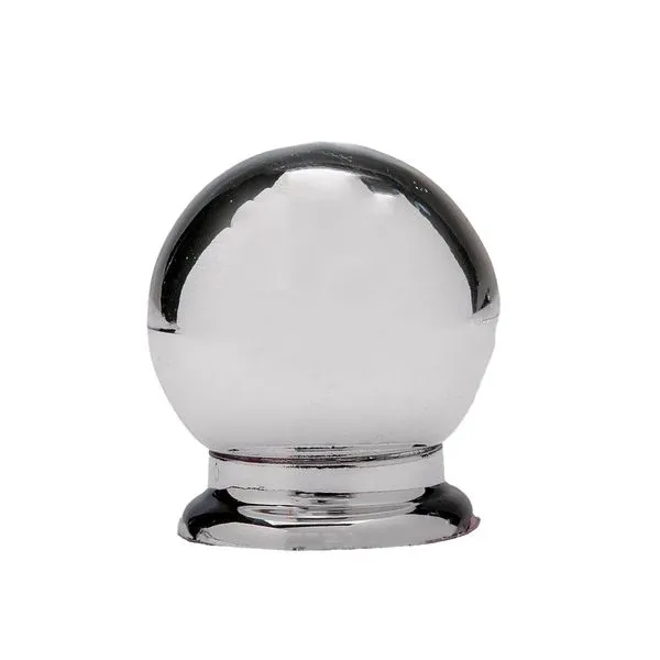 Puxador Botão Redondo 30mm Ago Inox Puxador Botão Redondo 30mm Plástico Cromado