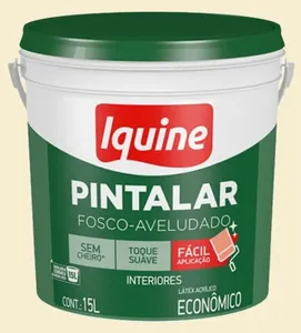 Tinta Econômica Acrílica Fosco Pintalar 15L Iquine Tinta Econômica Acrílica Fosco Pintalar Pérola 15L Iquine