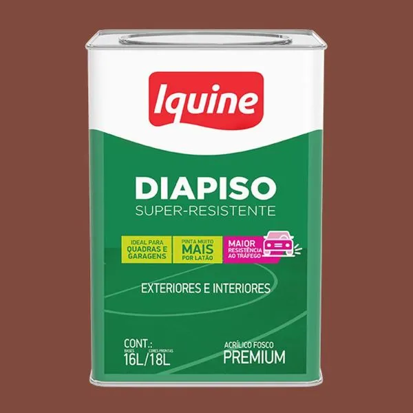 Tinta Premium Acrílica Fosco Piso 18L Diapiso Iquine Tinta Premium Acrílica Fosco Piso Saibro 18L Diapiso