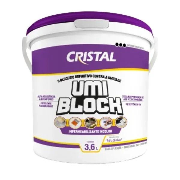 Impermeabilizante Umi Block 3,6L Cristal Drylevis Impermeabilizante Umi Block 3,6 Litros Cristal Drylevis