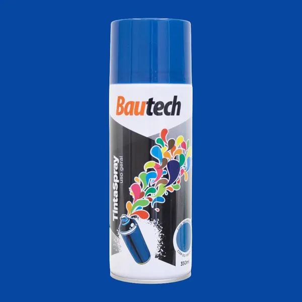 Tinta Spray Uso Geral Alto Brilho 350ml Bautech Tinta Spray Uso Geral Alto Brilho Azul Escuro 350ml Bautech