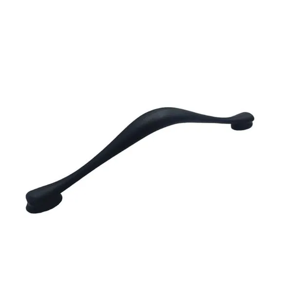 Puxador Curvo Onda 140mm Zamac Ago Inox Puxador Curvo Onda 128mm Zamac Preto