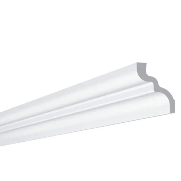 Rodateto Poliestireno C Branco 6,5x8x200cm 2 peças Gart Rodateto Poliestireno C Branco 6,5x8x200cm Pacote com 2 peças