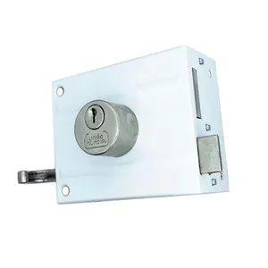 Fechadura de Sobrepor para Portão 100mm Chave Simples União Mundial Fechadura de Sobrepor para Portão 100MM Chave Simples Branco