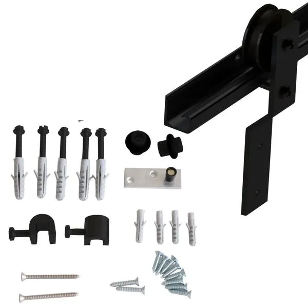Kit para Porta de Correr Smart Até 30kg Geris Kit para Porta de Correr Smart Até 30Kg 2m Preto Fosco