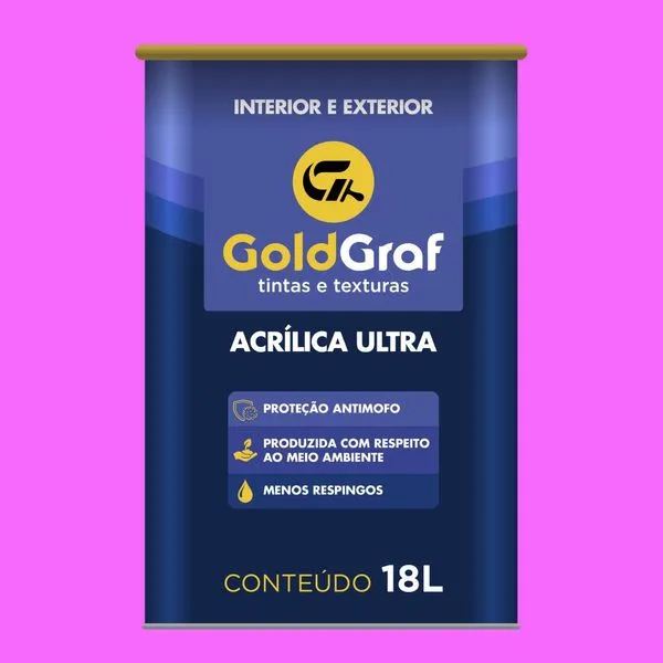 Tinta Standard Acrílica Fosco 18L Goldgraf Tinta Standard Acrílica Fosco Dover Cheio 18L Goldgraf