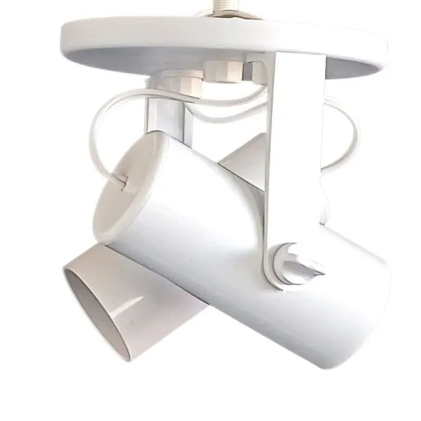 Spot de Sobrepor Tubo em Alumínio para 2 Lâmpadas E27 Art Line Spot de Sobrepor Tubo Branco para 2 lâmpadas E27