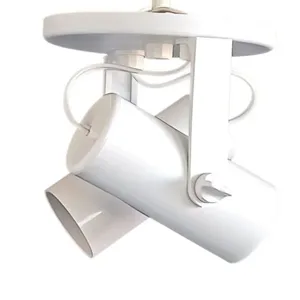 Spot de Sobrepor Tubo em Alumínio para 2 Lâmpadas E27 Art Line Spot de Sobrepor Tubo Branco para 2 lâmpadas E27