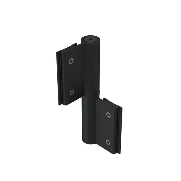 Dobradiça 02 Abas 10,3x6,7cm até 30Kg 3 Peças Udinese Dobradiça 02 Abas 10,3x6,7cm até 30Kg 03 Peças Alumínio Preto Fosco