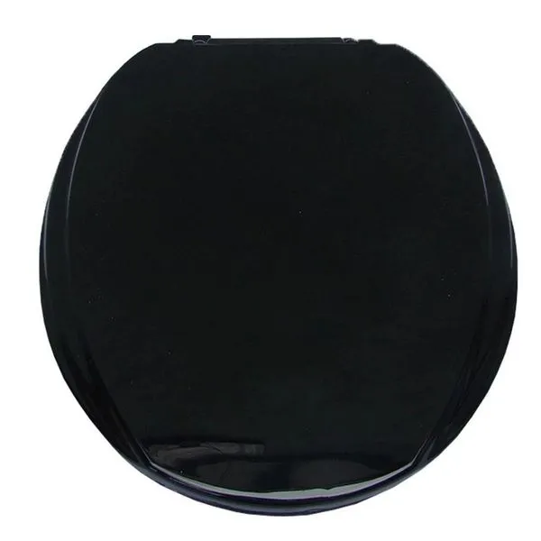 Assento Sanitário Almofadado Slim PP Oval Assento Sanitário Convencional Almofadado Slim PP Oval Preto