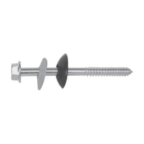 Parafuso Telheiro com Vedação e Arruela de Metal Jomarca Parafuso Telheiro com Arruelas de Metal e Vedação 5/16x250mm 50 peças
