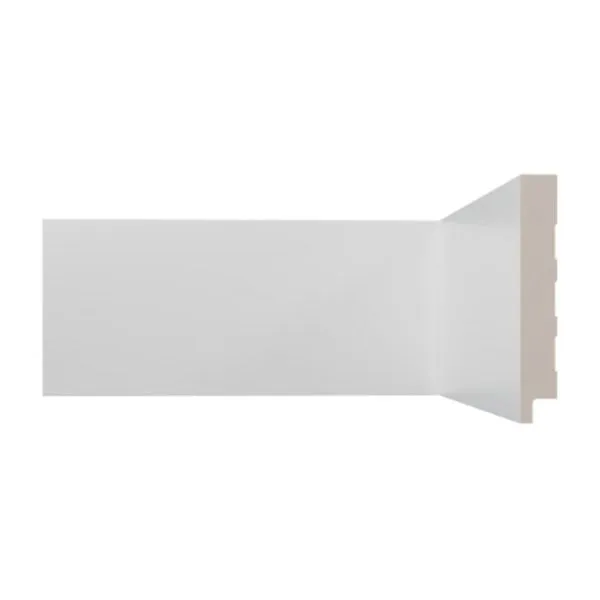 Rodapé Poliestireno Liso Vinil Forte Rodapé Poliestireno Branco Liso 10x1,0x240cm