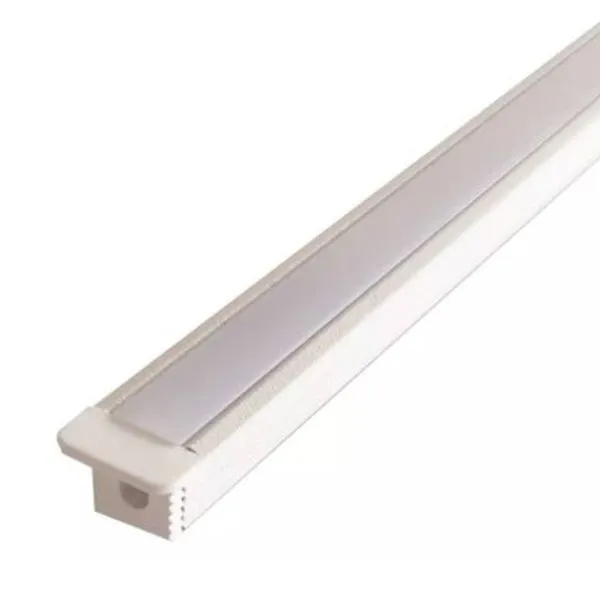 Perfil de Embutir 13mm em Alumínio Risqué Baby com 2 Metros Avant Perfil de Embutir 13x9mm Alumínio Risqué Baby Branco com 2 Metros