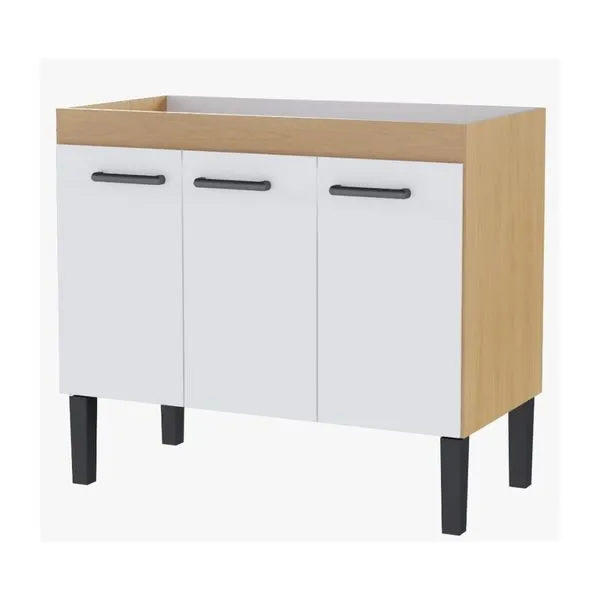 Gabinete para Cozinha Max 100X80X51cm MDP/MDF Branco/Jequitiba Cozimax Gabinete para Cozinha Max 100X80X51cm MDP/MDF Branco/Jequitiba