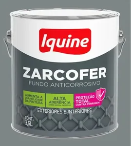 Fundo Anticorrosivo Zarcofer Cinza Iquine Fundo Anticorrosivo Zarcofer Cinza 3,6L Iquine