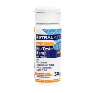 Fita Teste pH e Cloro com 50 fitas Piscina AstralPool Fluidra