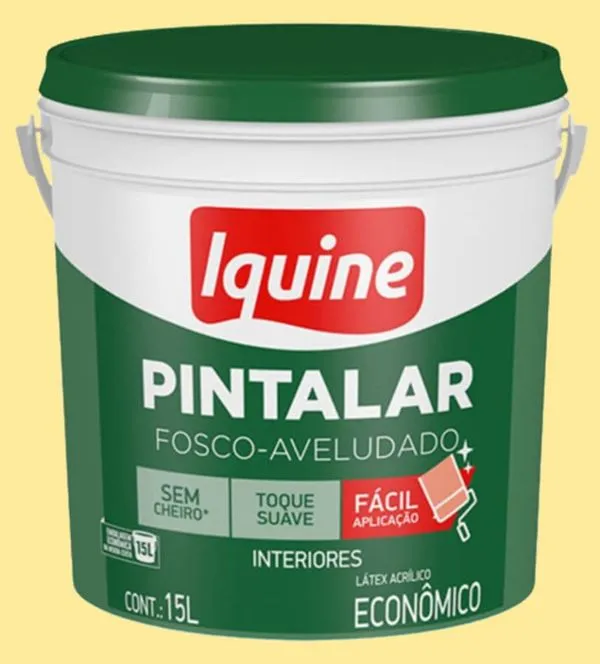 Tinta Econômica Acrílica Fosco Pintalar 15L Iquine Tinta Econômica Acrílica Fosco Pintalar Tucunaré 15L Iquine