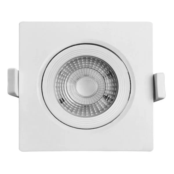 Spot LED de Embutir Eco Quadrado Branco 7W Bivolt Black&Decker Spot de Led de Embutir Quadrado Branco 7W 500 Lúmens Luz Branca