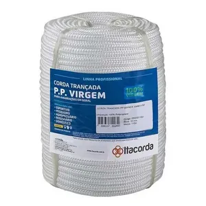 Meada Corda Trançada Poliéster Branca Itacorda Meada Corda Trançada Polipropileno 12mm 50m Branca