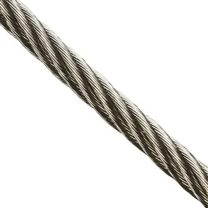 Cabo Aço Galvanizado sem Revestimento 6x7 Vias por Metro São Raphael Cabo Aço Galvanizado sem Revestimento 6x7 Vias 1/8"(3,2mm) por Metro