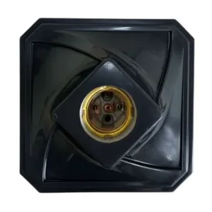 Plafonier Plástico Quadrado Soquete de Porcelana 1XE27 Pavilonis Plafonier Plástico Quadrado Pavilonis Soquete Porcelana 1XE27 Preto