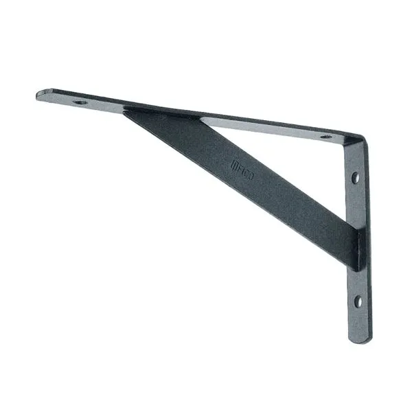 Mão Francesa Leve até 50Kg Aço Preto Fico Mão Francesa Leve até 50Kg 17cm Aço Preto