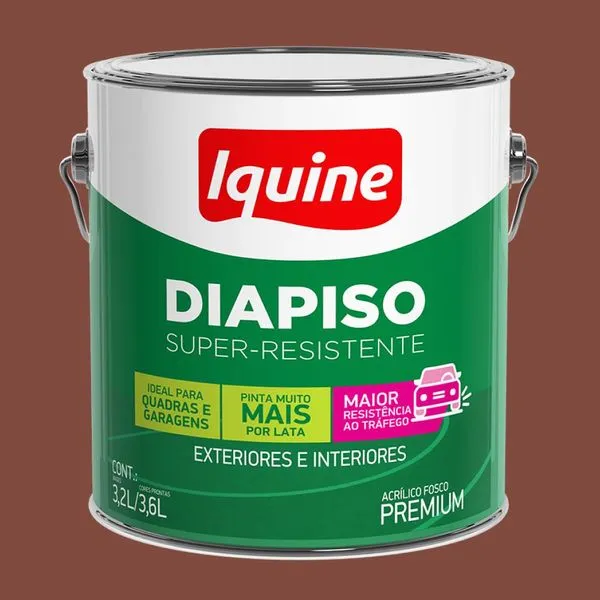 Tinta Premium Acrílica Fosco Piso 3,6L Diapiso Iquine Tinta Premium Acrílica Fosco Piso Saibro 3,6L Diapiso