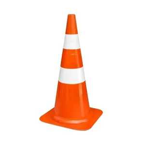 Cone de Sinalização Rígido Laranja e Branco Kteli Cone de Sinalização Rígido 50cm Laranja e Branco