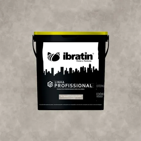 Efeito Cimento Queimado PRO 15Kg Ibratin Efeito Cimento Queimado PRO Cinza Claro 15Kg Ibratin