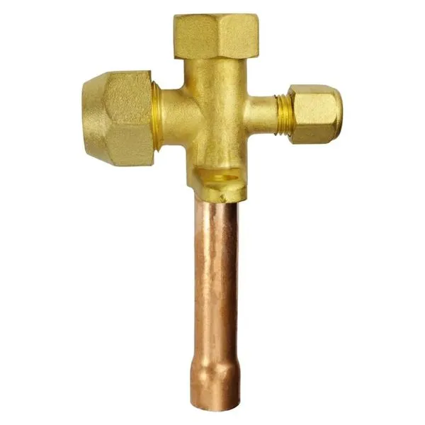 Válvula de Serviço 3 Vias para Ar Condicionado Split AGT Válvula de Serviço 3/8" 3 Vias para Ar Condicionado Split
