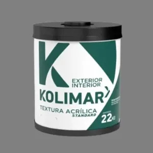 Textura Acrílica Rústica 22Kg Kolimar Textura Rústica Cinza 22Kg Kolimar