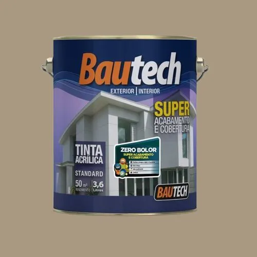 Tinta Standard Acrílica Fosco Zero Bolor 3,6L Bautech Tinta Standard Acrílica Fosco Zero Bolor Concreto 3,6L Bautech