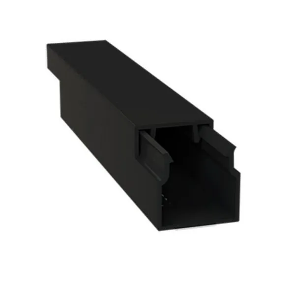 Canaleta com Adesivo 2 Metros Alumbra Canaleta com Adesivo 10x10mm Preta Alumbra 2 Metros