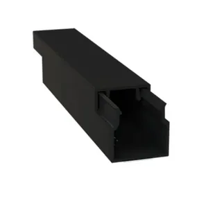 Canaleta com Adesivo 2 Metros Alumbra Canaleta com Adesivo 10x10mm Preta Alumbra 2 Metros