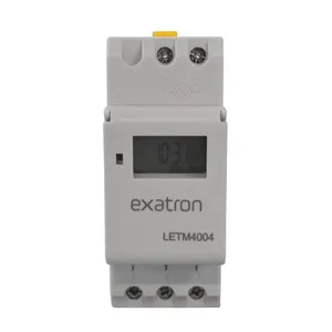 Temporizador Timer Digital 40 Programações para Trilho Exatron Temporizador Timer Digital Trilho Din Bivolt 40 Programações LETM4004