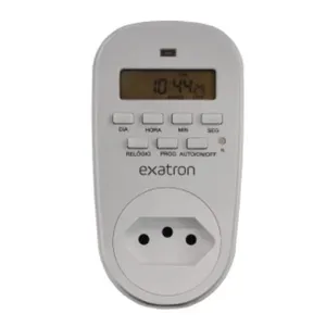 Temporizador Timer Digital 40 Programações para Tomada Exatron Temporizador Timer Digital Bivolt 40 Programações para Tomada LET4003