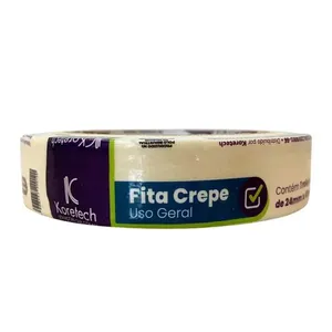 Fita Crepe Branca Uso Geral Koretech Fita Crepe Uso Geral Branco 24mmx45m Koretech